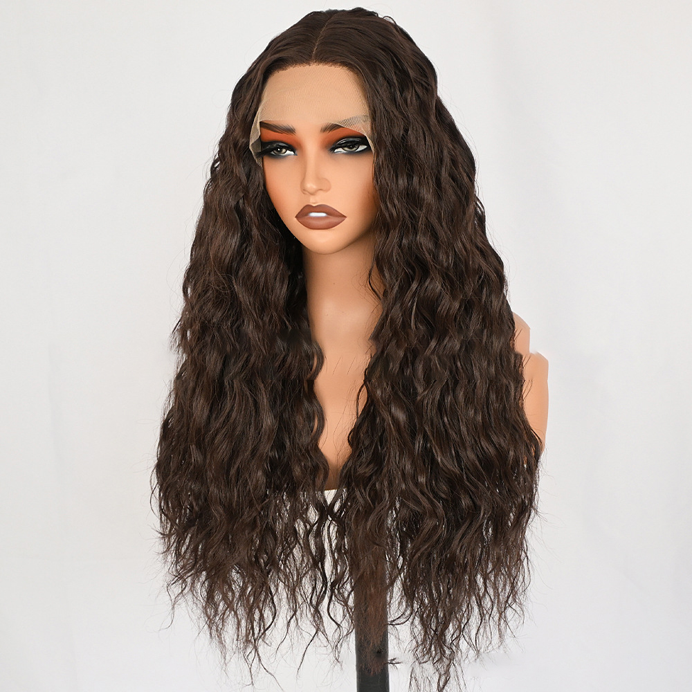 Bio-synthetic fiber lace wig, Wavy, Voluminous hair D- LC 4#2 dEMO 008