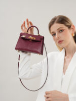 Genuine leather women's kelly bag, lizard pattern Yjk19 lizard pattern-01