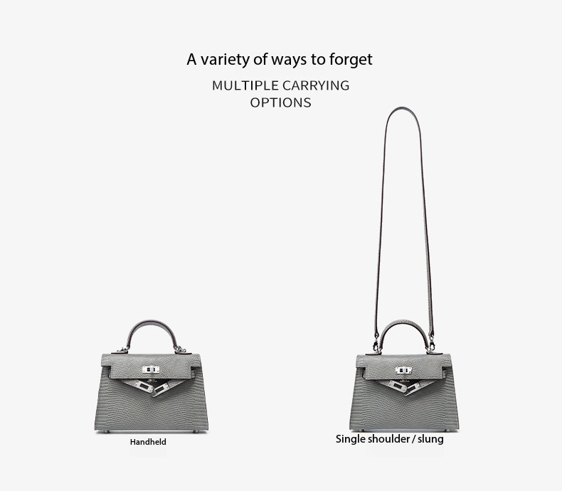 Genuine leather women's kelly bag, lizard pattern Yjk19 lizard pattern dEMO 015