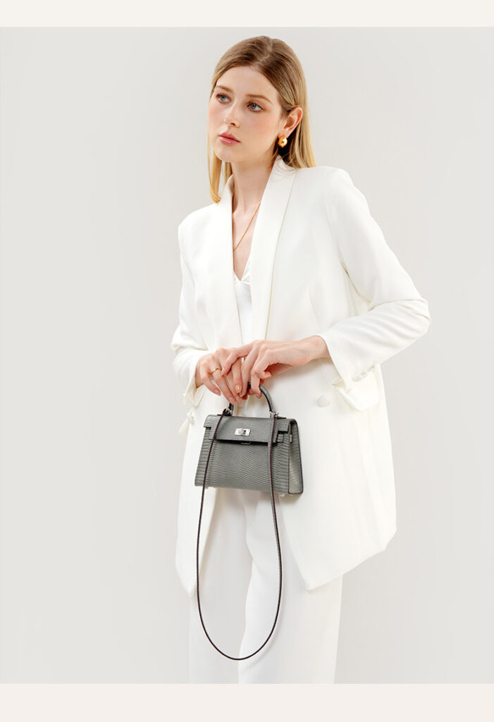 Genuine leather women's kelly bag, lizard pattern Yjk19 lizard pattern dEMO 023