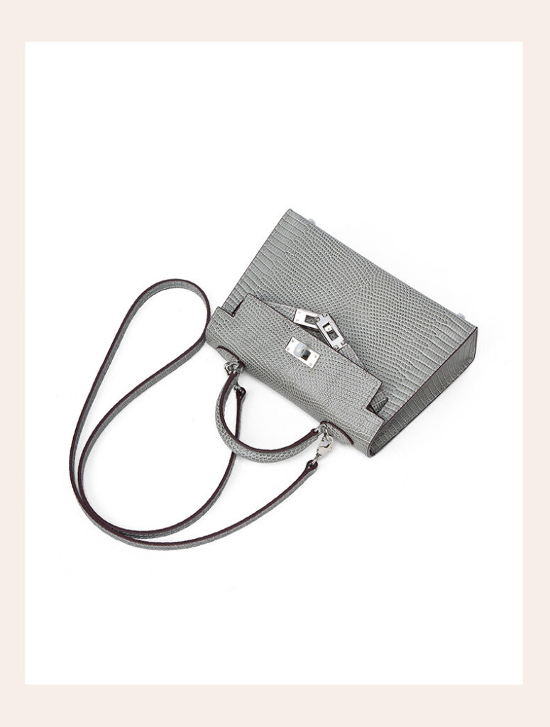Genuine leather women's kelly bag, lizard pattern Yjk19 lizard pattern dEMO 034