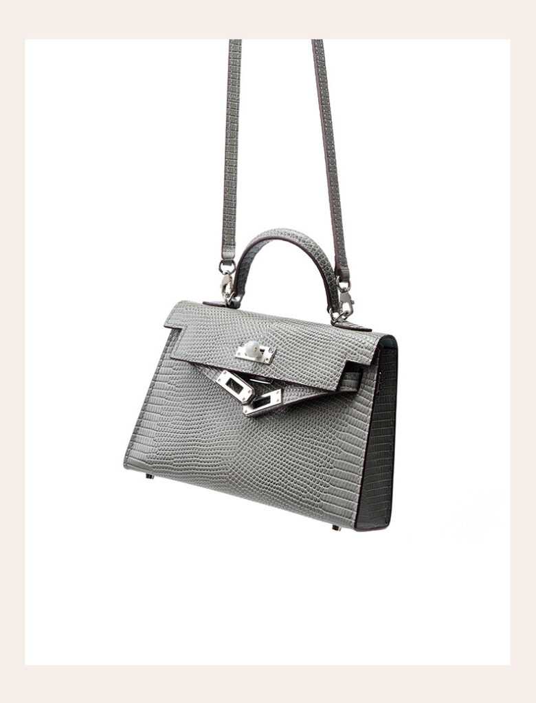 Genuine leather women's kelly bag, lizard pattern Yjk19 lizard pattern dEMO 035