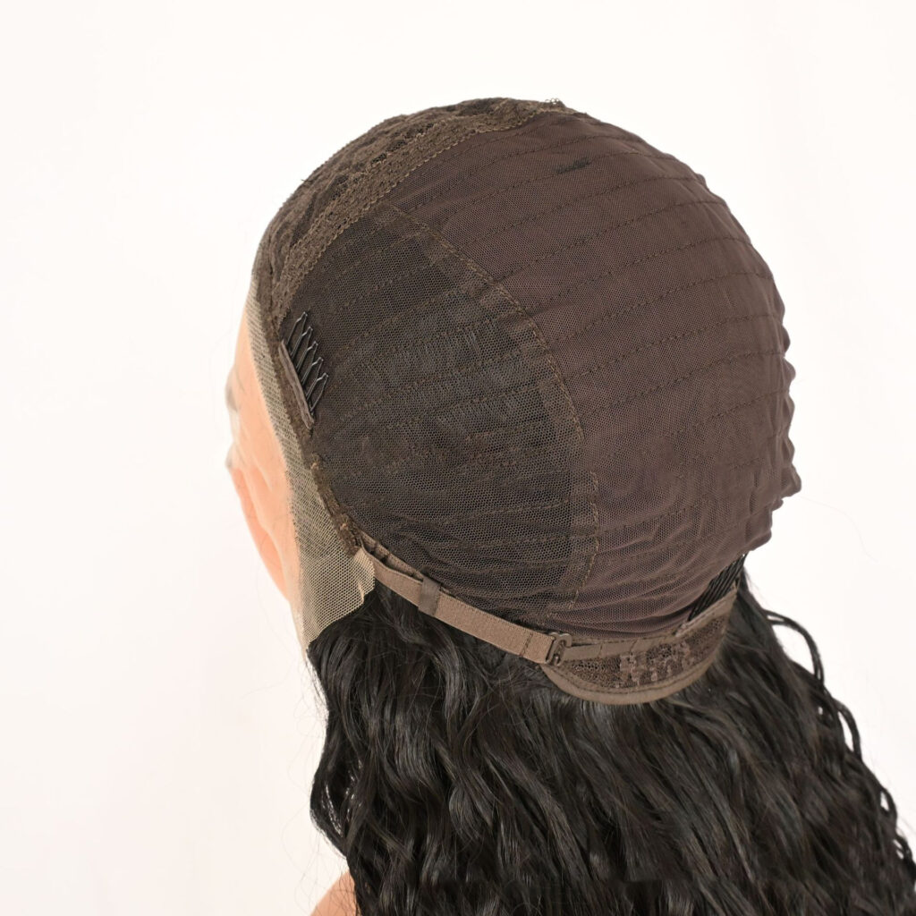 High temperature fiber silk Lace Front Wig, Black curly texture. D13x4kc2 Demo 0010