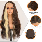 Silk fiber lace wig,Medium-Length Curly Hair D-lw x brown6131-02