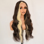 Silk fiber lace wig,Medium-Length Curly Hair D-lw x brown6131 Demo 02