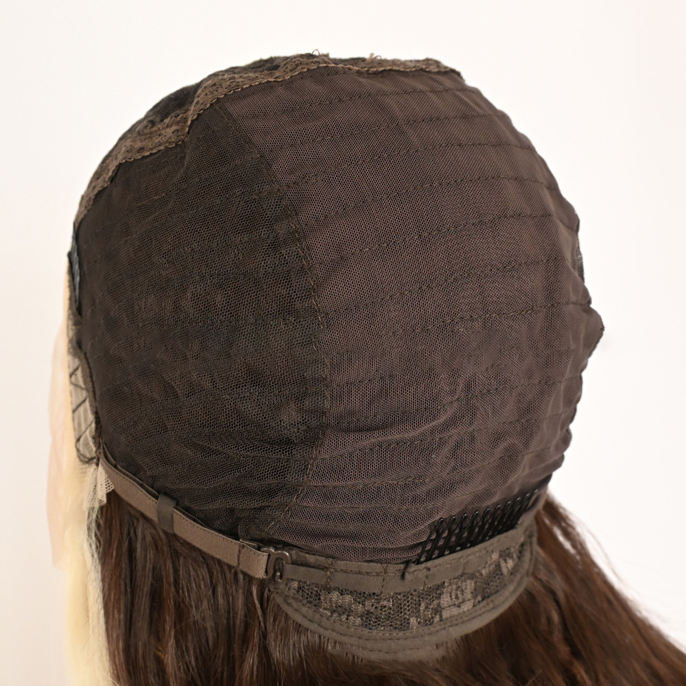 Silk fiber lace wig,Medium-Length Curly Hair D-lw x brown6131 Demo 07