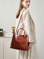Women's tote Bag, GenuineLeather, High-End Handbag Py0219 #-02