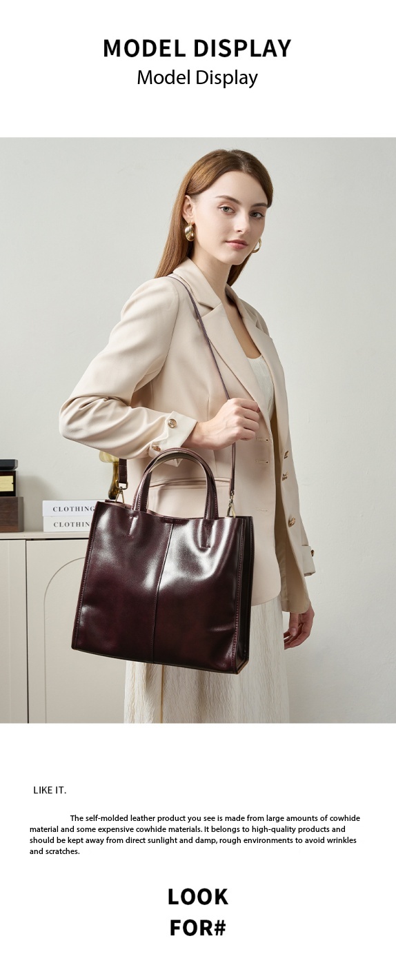 Women's tote Bag, GenuineLeather, High-End Handbag Py0219 # Demo 01