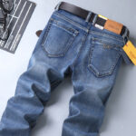 008 blue [high-end elastic style]-Men's Jeans, Elastic high-Waisted Slimming jean 003