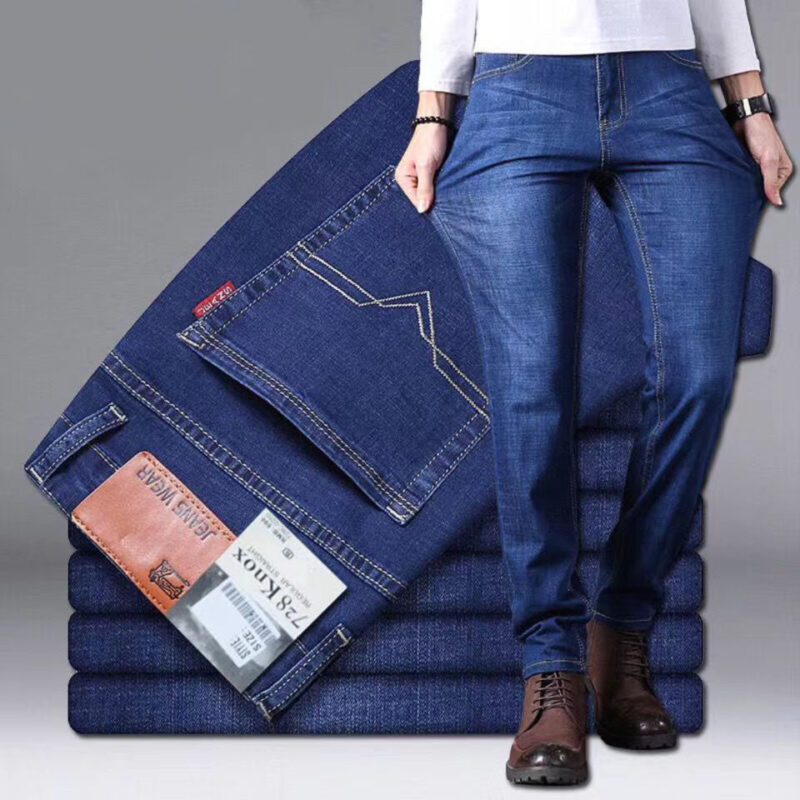 009 blue [elastic quality]]-Men's Jeans, Elastic high-Waisted Slimming jean 003