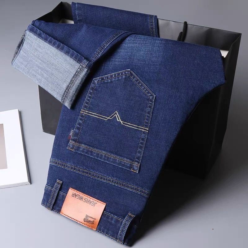 009 blue [high-end elastic style]-Men's Jeans, Elastic high-Waisted Slimming jean 003