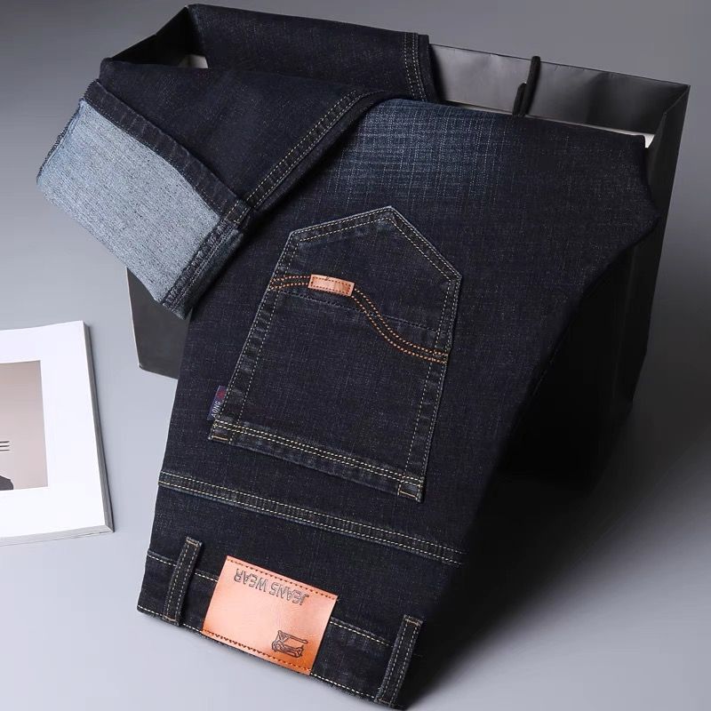 8010 black [high-end elastic style]-Men's Jeans, Elastic high-Waisted Slimming jean 003
