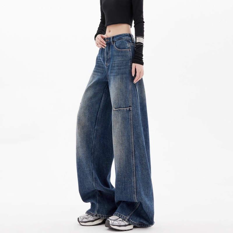 Plus size women jean Vintage Wide Leg Jeans 108-001