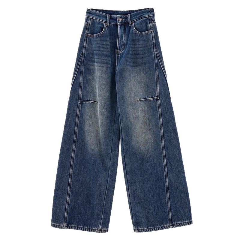 Plus size women jean Vintage Wide Leg Jeans 108-005