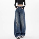 Plus size women jean Vintage Wide Leg Jeans 108
