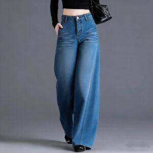Women's jean, Wide-Leg High-Waisted Straight Super Stylish jean N7465-01