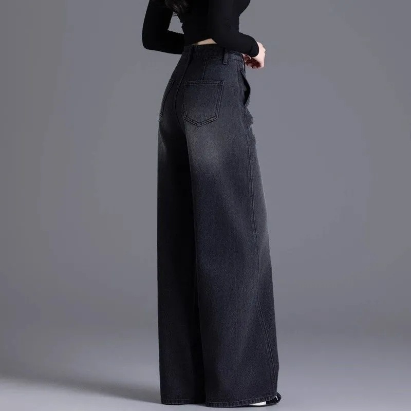 Women's jean, Wide-Leg High-Waisted Straight Super Stylish jean N7465-Demo 015