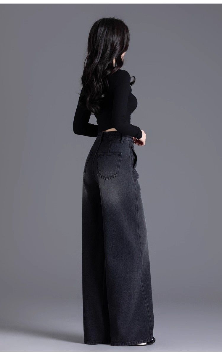 Women's jean, Wide-Leg High-Waisted Straight Super Stylish jean N7465-Demo 09