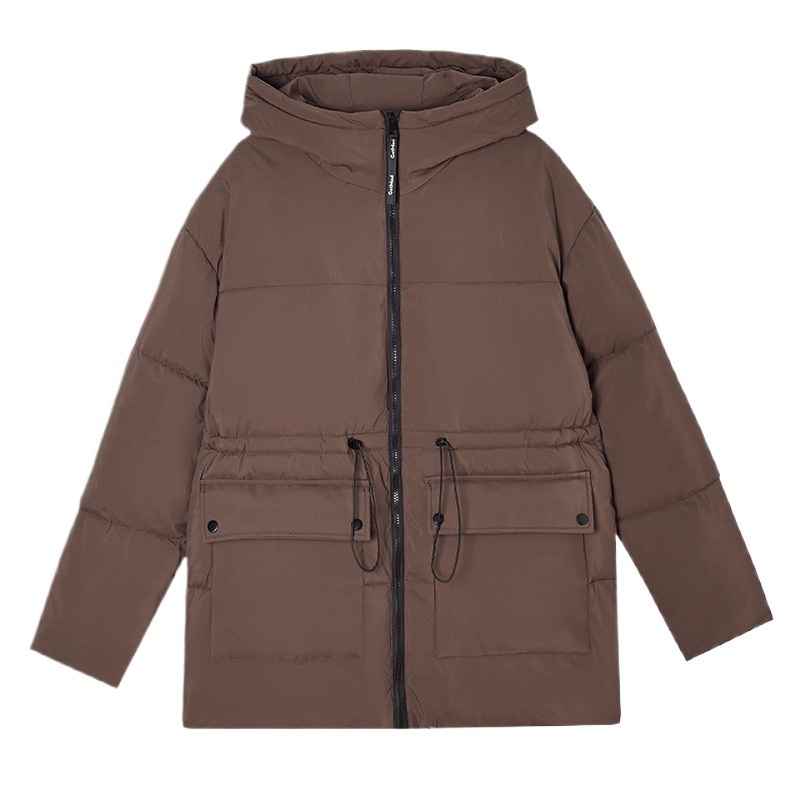 Hooded Women's coat, Mid-Length Outwear Winter Dpk10-008