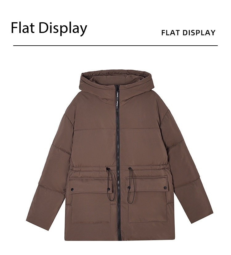 Hooded Women's coat, Mid-Length Outwear Winter Dpk10 Demo 0011