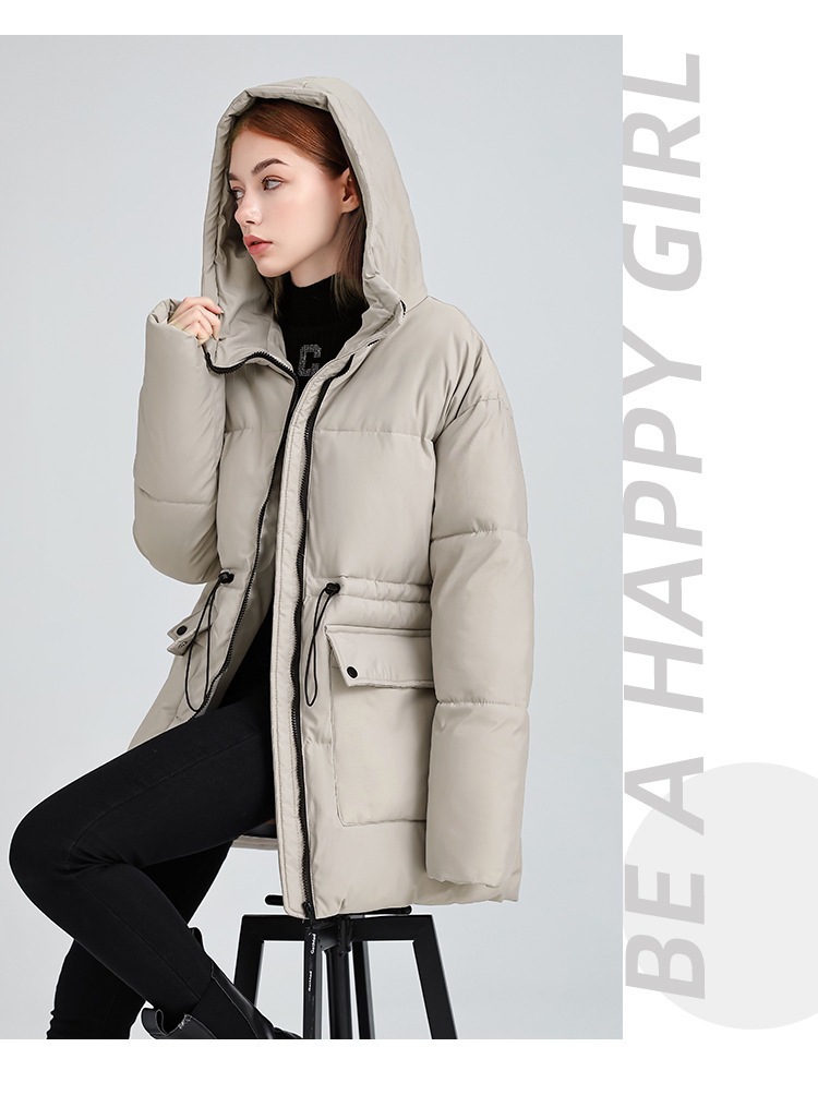 Hooded Women's coat, Mid-Length Outwear Winter Dpk10 Demo 0014