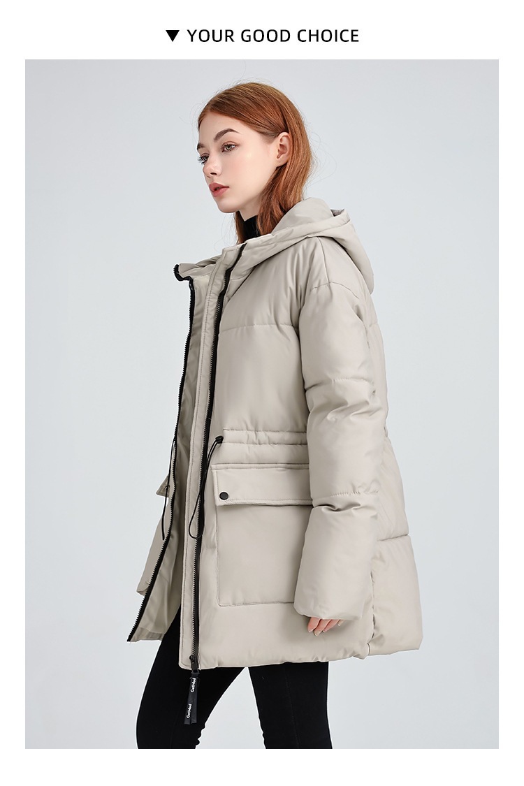 Hooded Women's coat, Mid-Length Outwear Winter Dpk10 Demo 0017