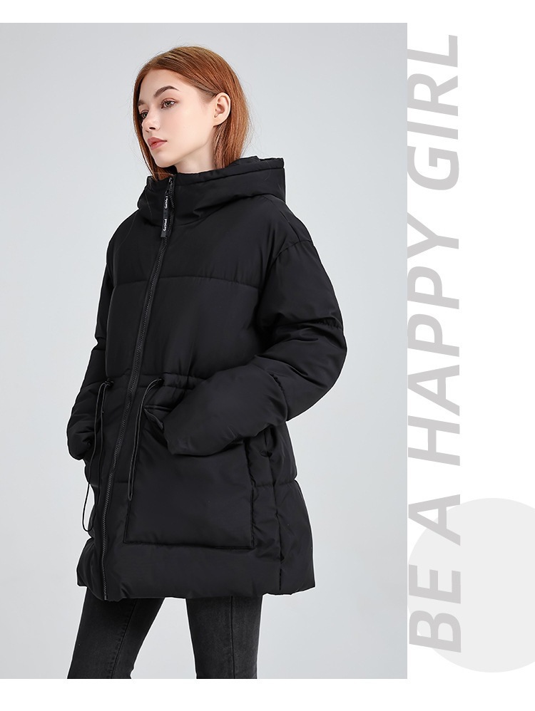 Hooded Women's coat, Mid-Length Outwear Winter Dpk10 Demo 0020