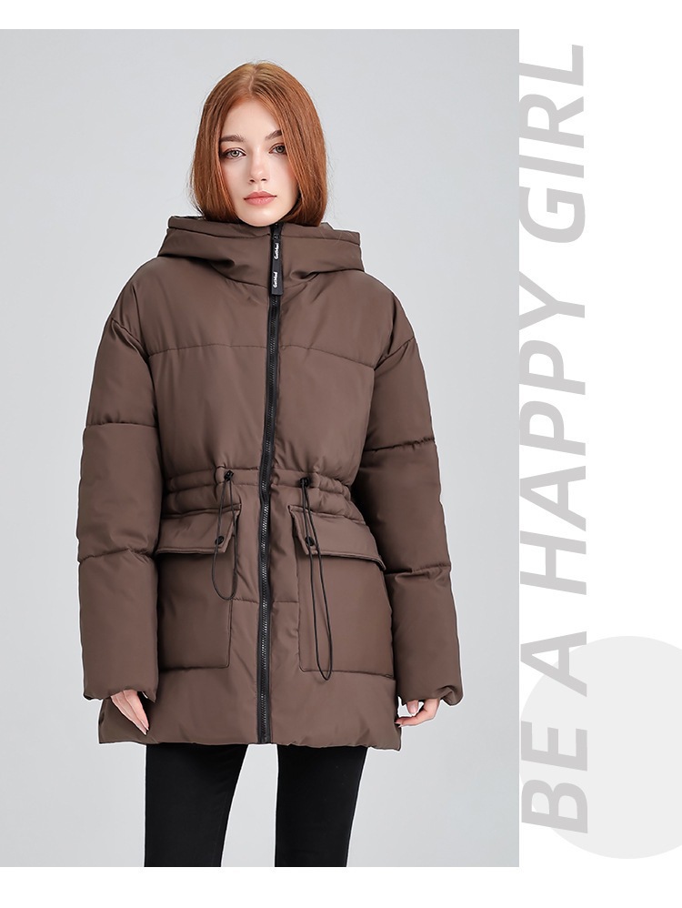 Hooded Women's coat, Mid-Length Outwear Winter Dpk10 Demo 0022