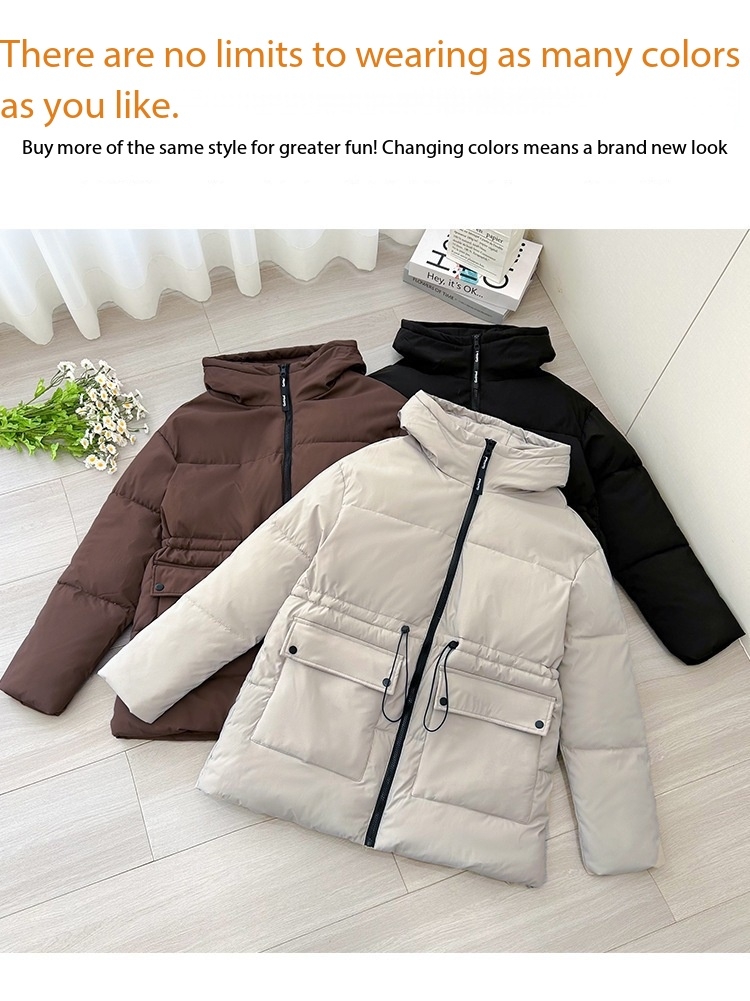Hooded Women's coat, Mid-Length Outwear Winter Dpk10 Demo 003