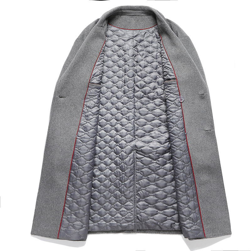 Men's Cashmere Coat, Double-Sided, Woolen Coat 9105 Back