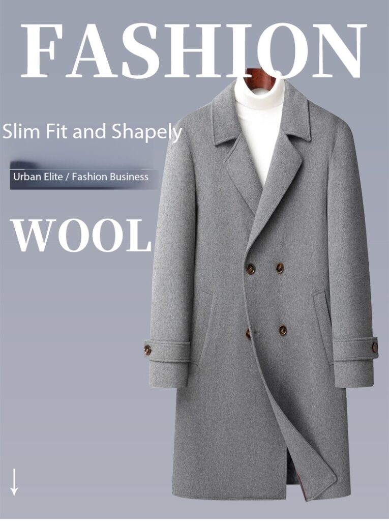 Men's Cashmere Coat, Double-Sided, Woolen Coat 9105 Demo 001